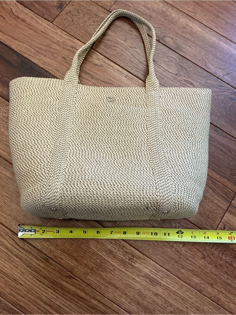 Eric Javits Rattan Wicker Bag with Pink Bamboo Interior Fabric - Picture 4 of 11